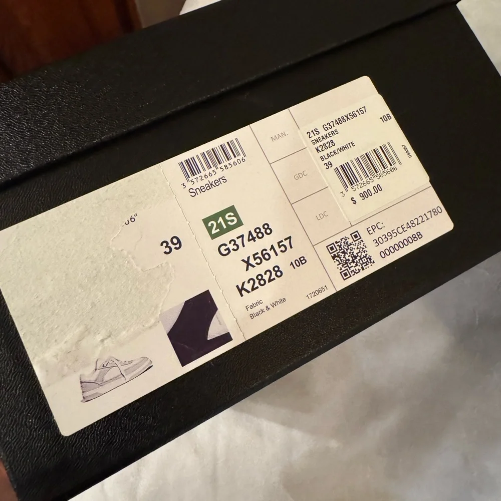 CHANEL Black and White Low-Top Sneakers